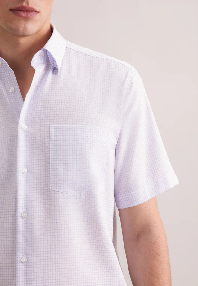 Comfort Chemise d'affaires carreaux in Rose Fuchsia |  Seidensticker Onlineshop