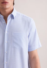 Comfort Business Hemd Karo in Hellblau |  Seidensticker Onlineshop