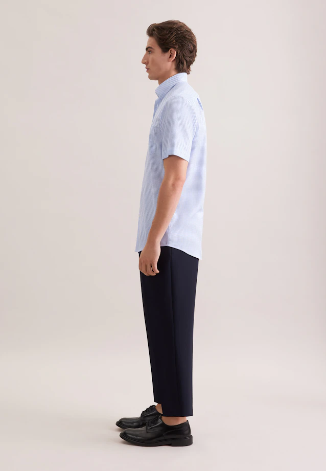 Comfort Business Hemd Karo in Hellblau |  Seidensticker Onlineshop