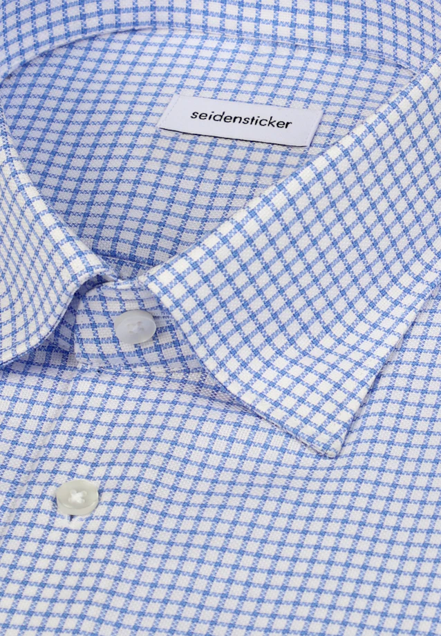 Comfort Business Hemd Karo in Hellblau |  Seidensticker Onlineshop