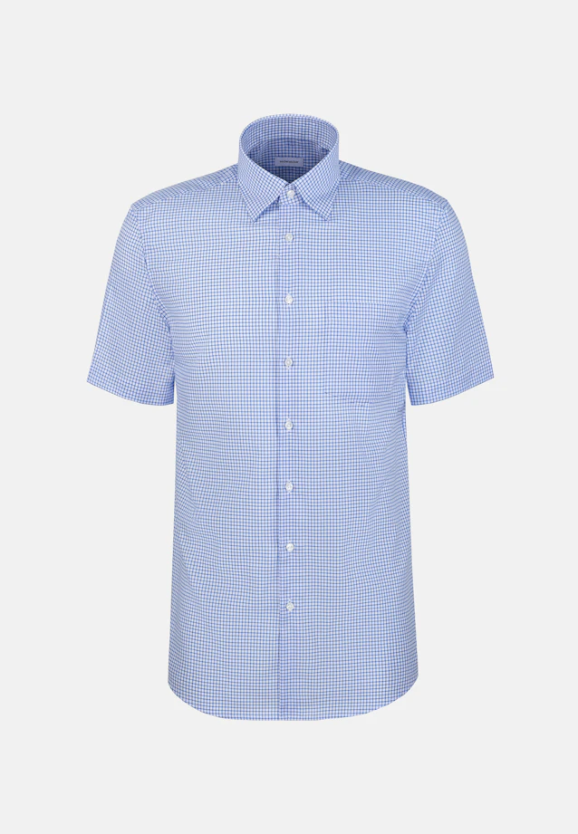 Comfort Business Hemd Karo in Hellblau |  Seidensticker Onlineshop