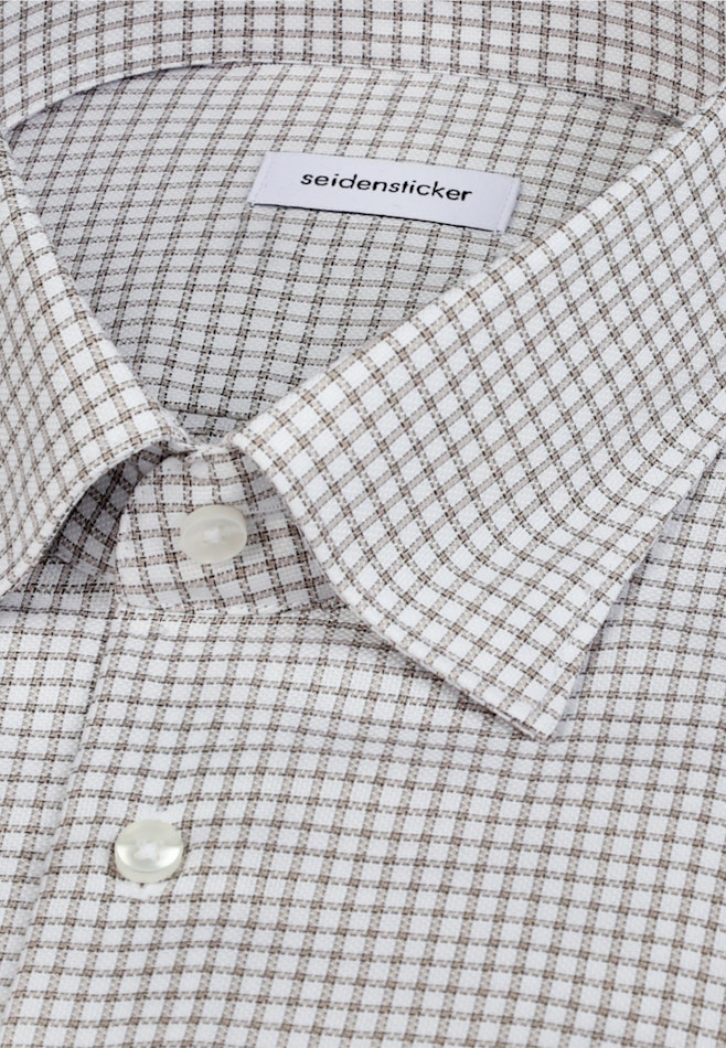 Comfort Business Hemd Karo in Beige | Seidensticker Onlineshop