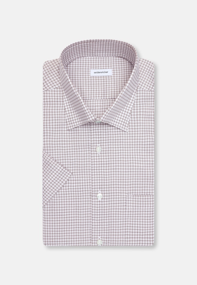 Comfort Business Hemd Karo in Beige | Seidensticker Onlineshop