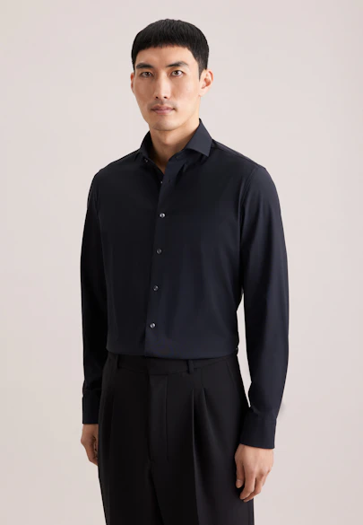 Slim Performance-Hemd Uni in Schwarz |  Seidensticker Onlineshop