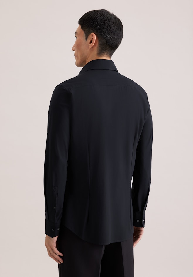 Slim Performance-Hemd Uni in Schwarz | Seidensticker Onlineshop