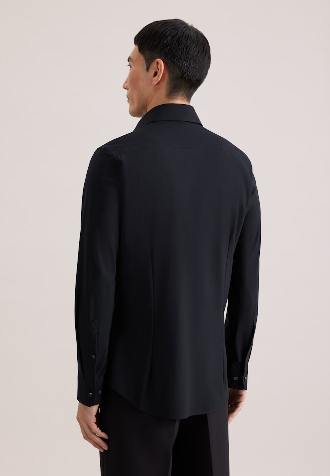 Slim Performance-Hemd Uni in Schwarz | Seidensticker Onlineshop
