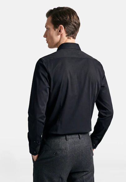 Slim Performance shirt Uni in Schwarz |  Seidensticker Onlineshop