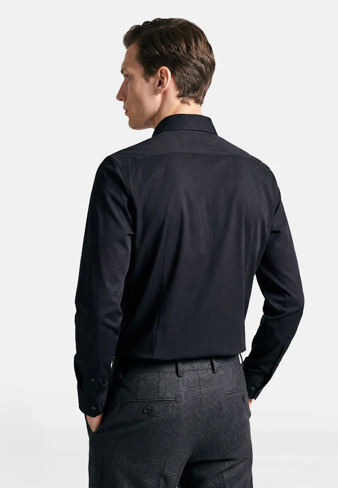 Slim Performance shirt Uni in Schwarz | Seidensticker online shop