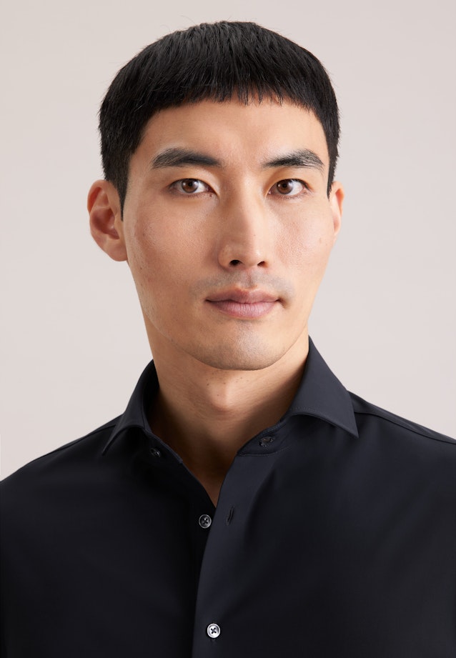 Slim Performance-Hemd Uni in Schwarz |  Seidensticker Onlineshop