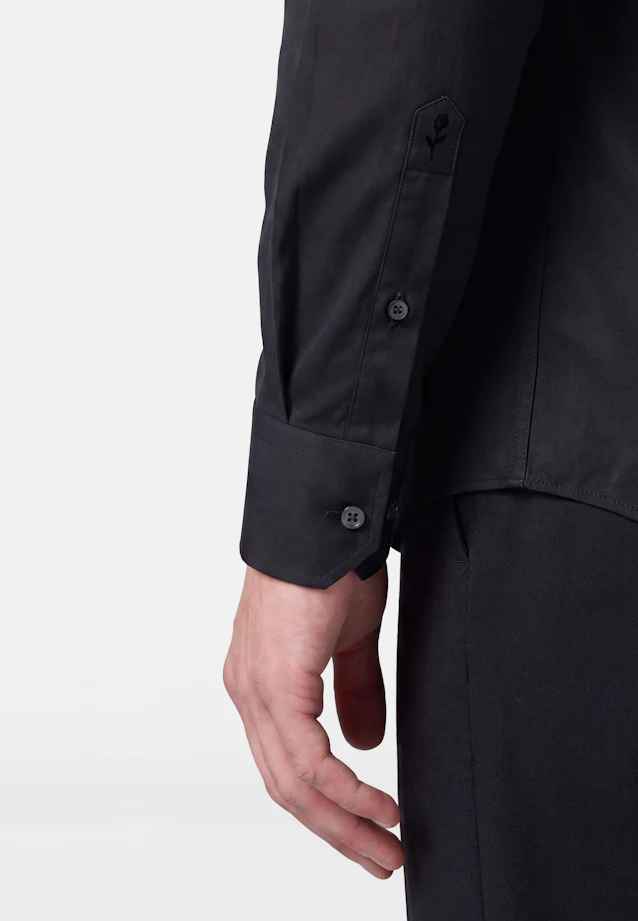 Slim Performance shirt Uni in Schwarz |  Seidensticker Onlineshop
