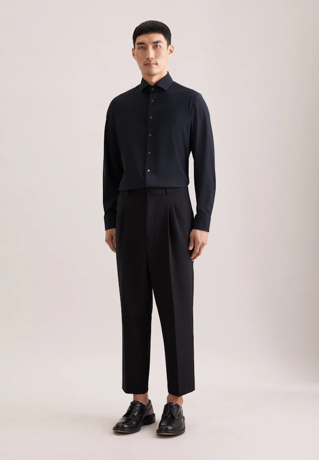 Slim Performance shirt Uni in Schwarz |  Seidensticker Onlineshop