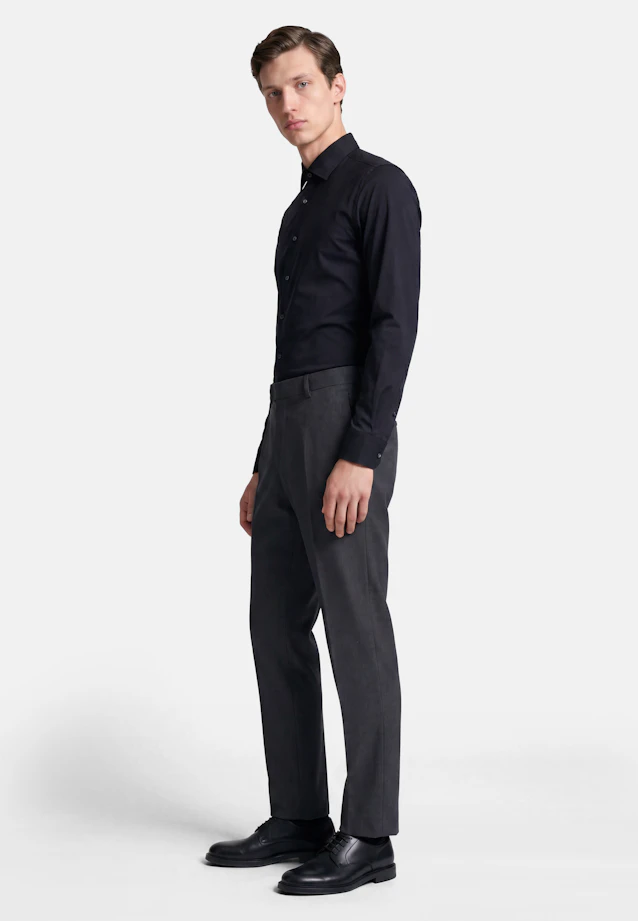 Slim Performance shirt Uni in Schwarz |  Seidensticker Onlineshop