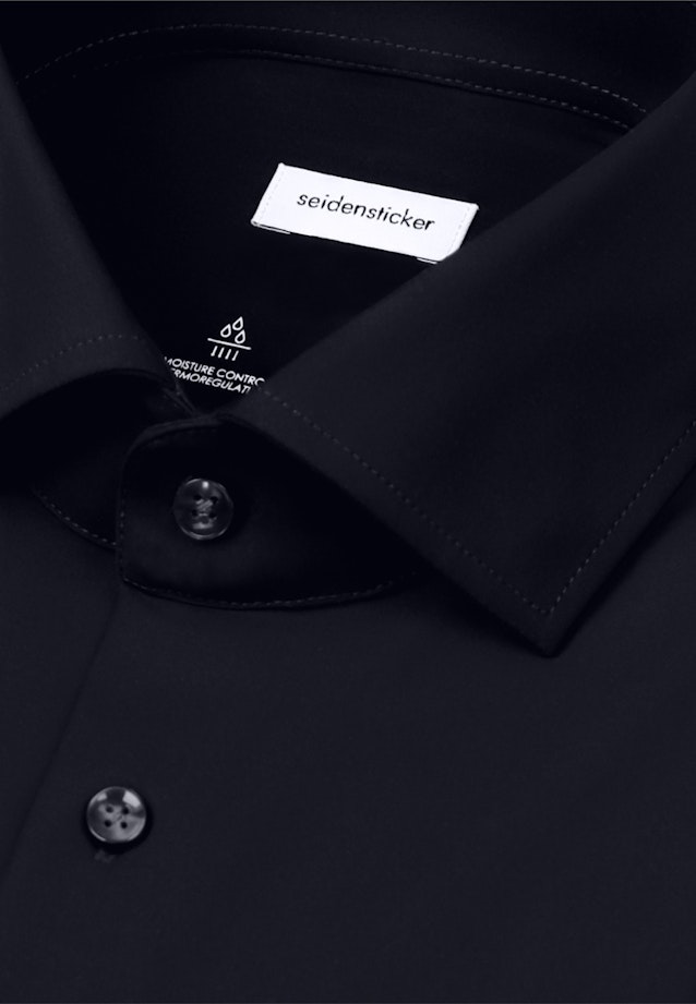 Slim Performance shirt Uni in Schwarz |  Seidensticker Onlineshop