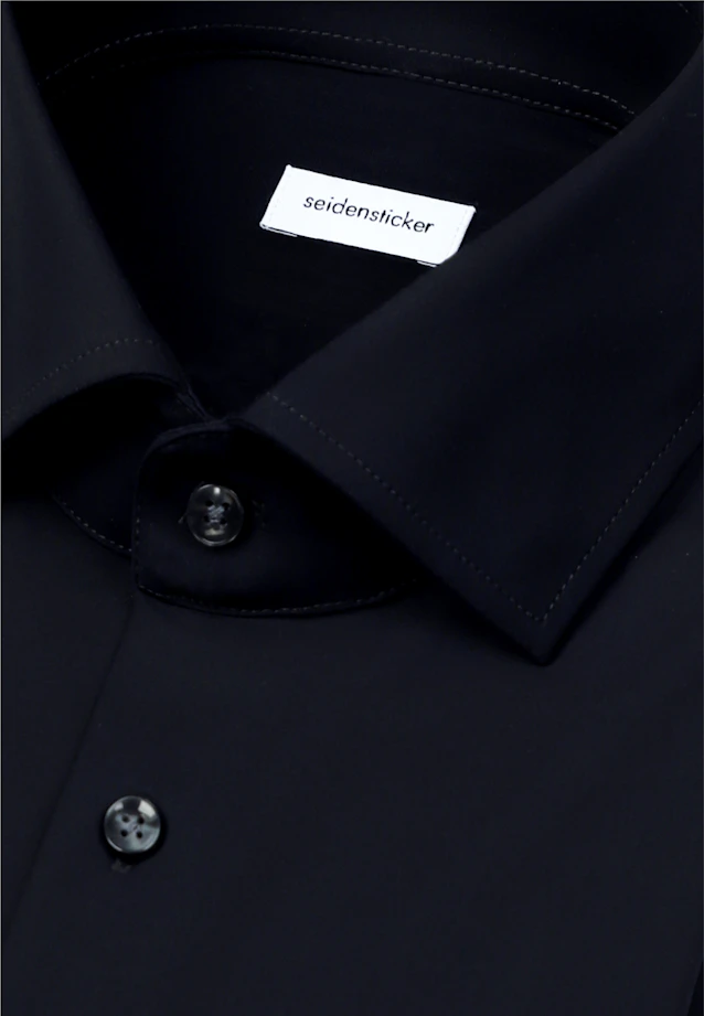 Slim Performance-Hemd Uni in Schwarz |  Seidensticker Onlineshop