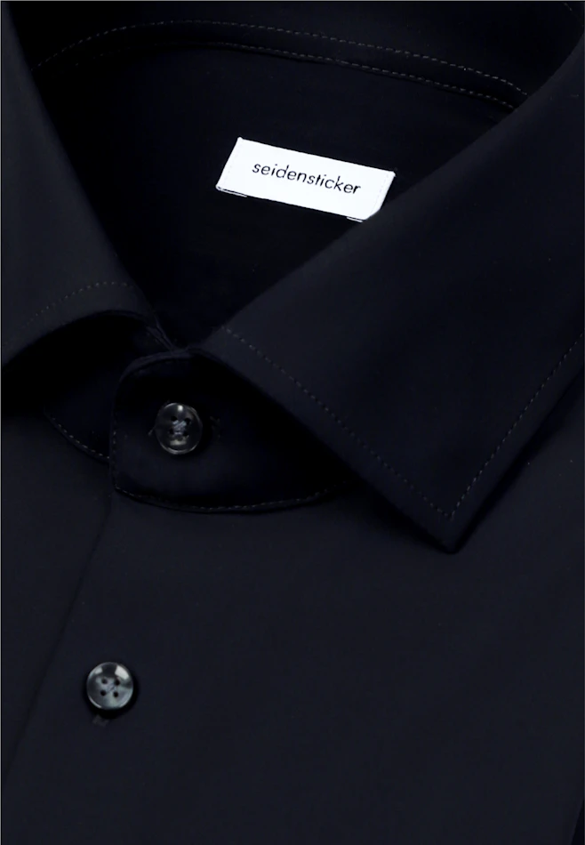 Slim Performance-Hemd Uni in Schwarz | Seidensticker Onlineshop