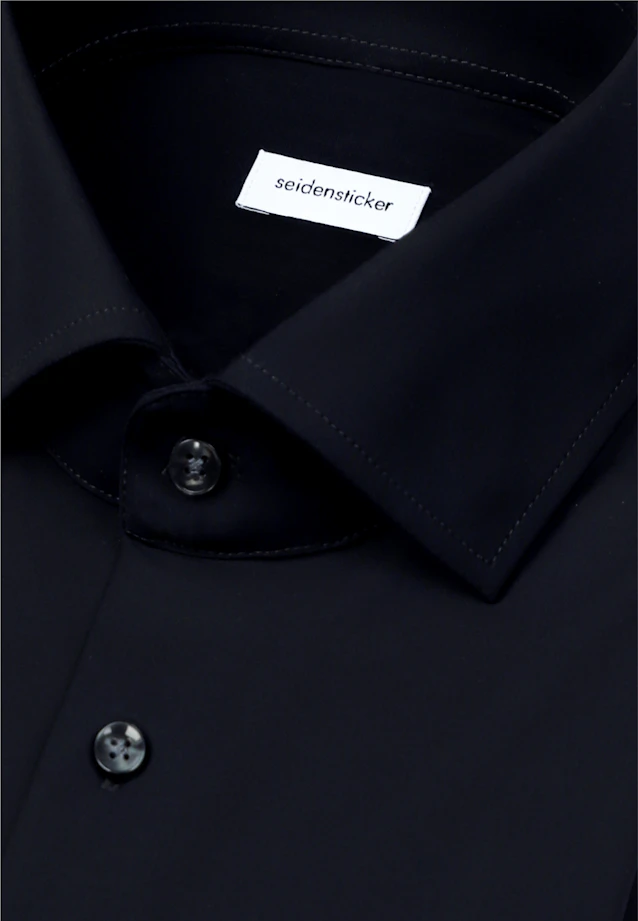 Slim Performance shirt Uni in Schwarz |  Seidensticker Onlineshop