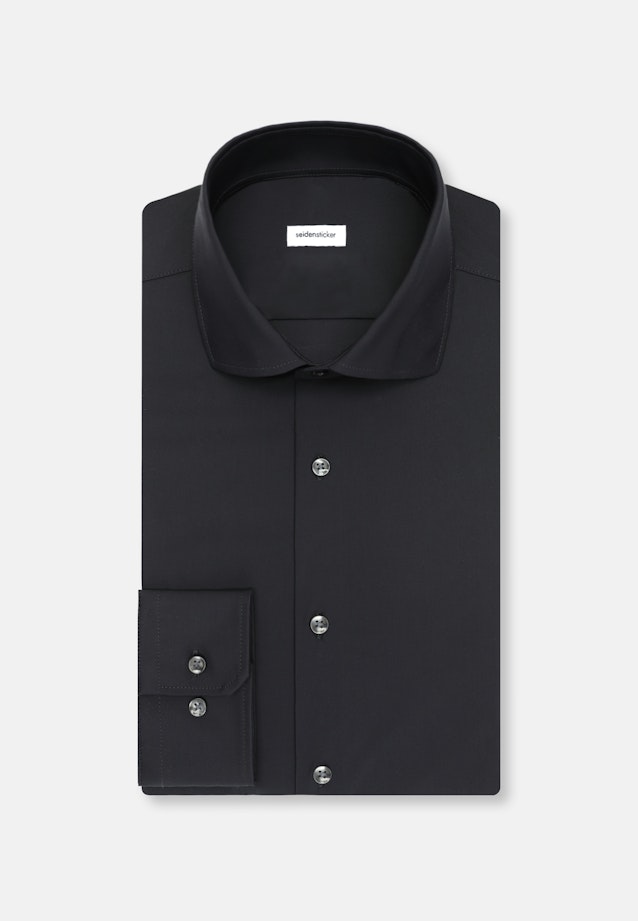 Slim Performance shirt Uni in Schwarz |  Seidensticker Onlineshop