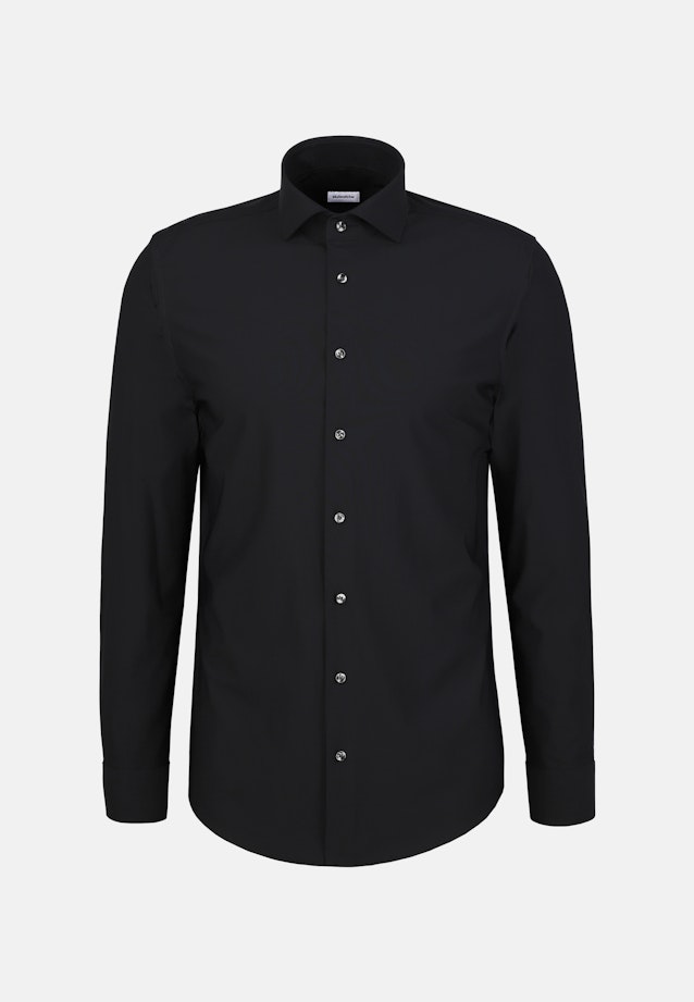 Slim Performance shirt Uni in Schwarz |  Seidensticker Onlineshop
