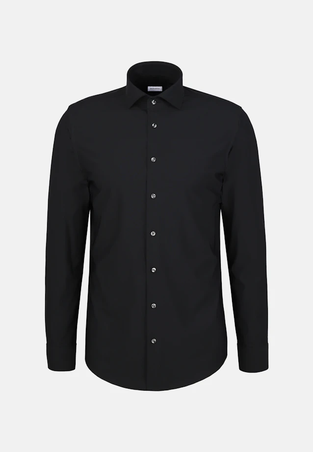 Slim Chemise Performance Uni in Noir |  Seidensticker Onlineshop