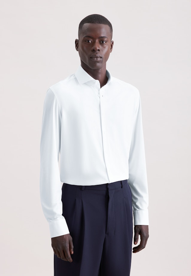 Slim Chemise Performance Uni in Blanc |  Seidensticker Onlineshop