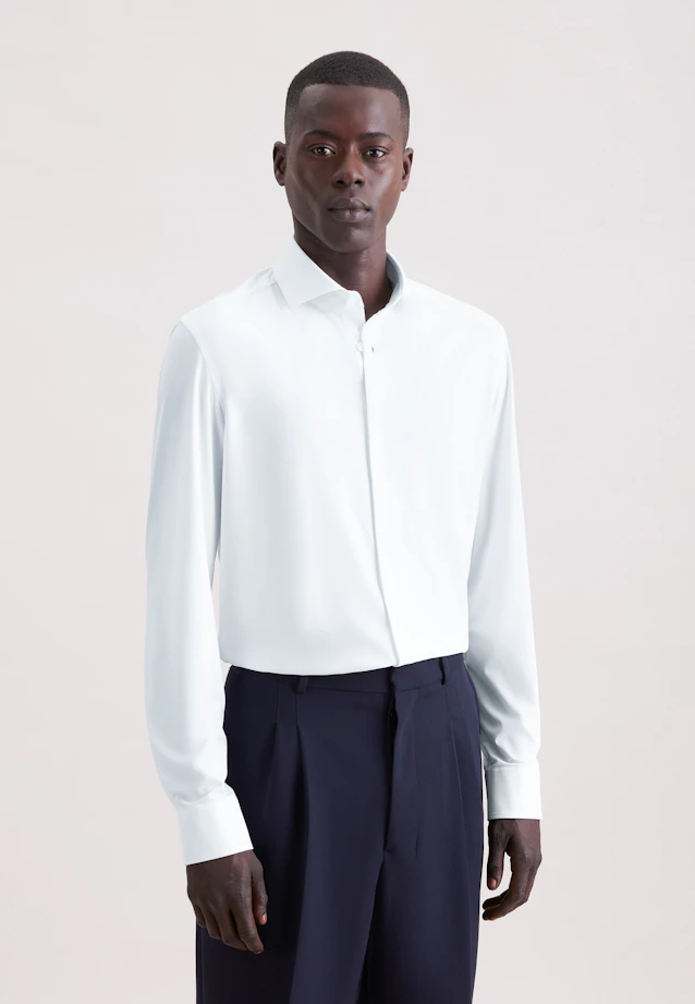 Slim Performance shirt Uni in Weiß |  Seidensticker Onlineshop