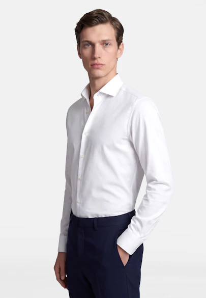 Slim Performance shirt Uni in Weiß |  Seidensticker Onlineshop