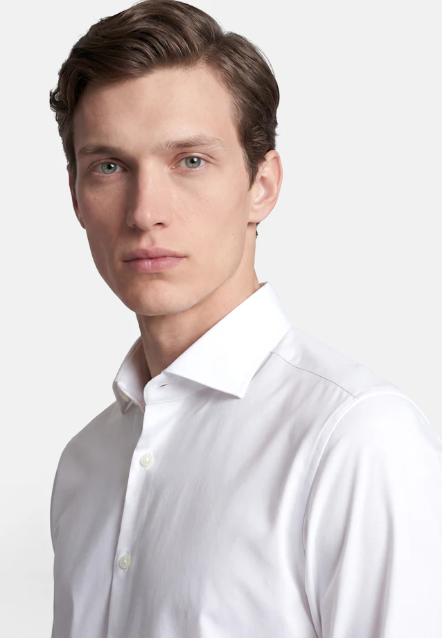 Slim Performance shirt Uni in Weiß |  Seidensticker Onlineshop