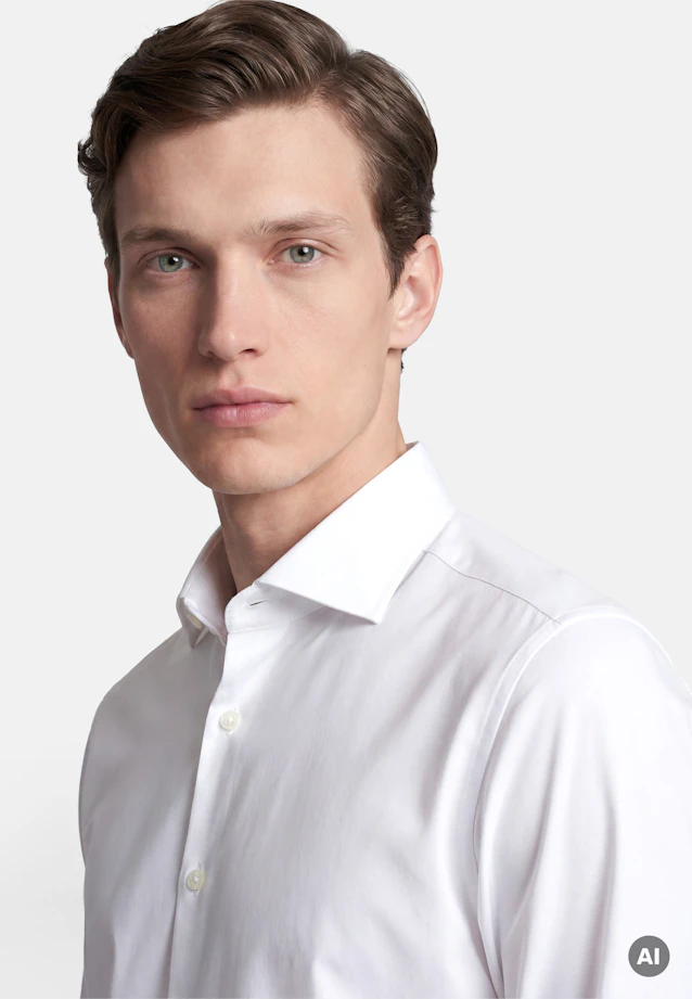 Slim Performance shirt Uni in Weiß |  Seidensticker Onlineshop