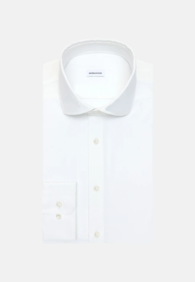 Slim Performance shirt Uni in Weiß | Seidensticker online shop