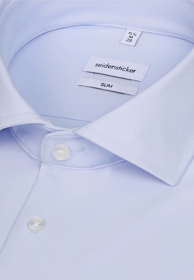 Slim Performance-Hemd Uni in Hellblau | Seidensticker Onlineshop