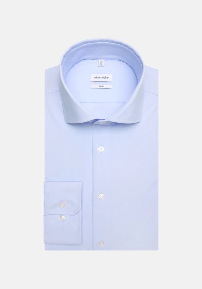 Slim Performance shirt Uni in Hellblau | Seidensticker online shop