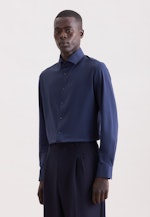 Slim Performance-Hemd Uni in Dunkelblau |  Seidensticker Onlineshop
