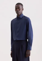 Slim Performance-Hemd Uni in Dunkelblau |  Seidensticker Onlineshop