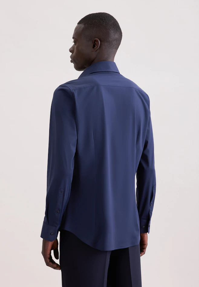 Slim Performance shirt Uni in Dunkelblau | Seidensticker online shop
