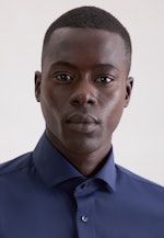 Slim Chemise Performance Uni in Bleu Foncé |  Seidensticker Onlineshop