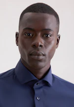 Slim Performance-Hemd Uni in Dunkelblau |  Seidensticker Onlineshop