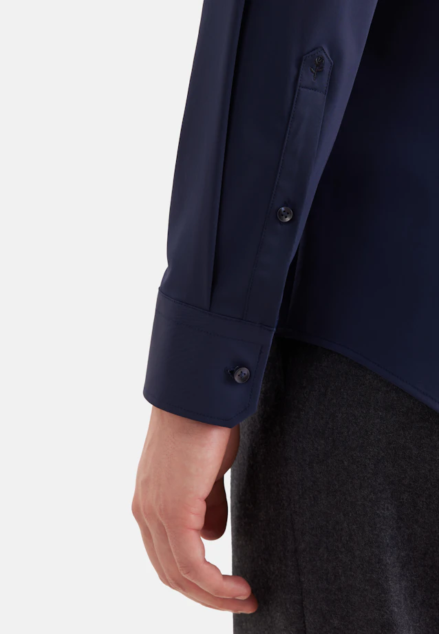 Slim Performance shirt Uni in Dunkelblau |  Seidensticker Onlineshop
