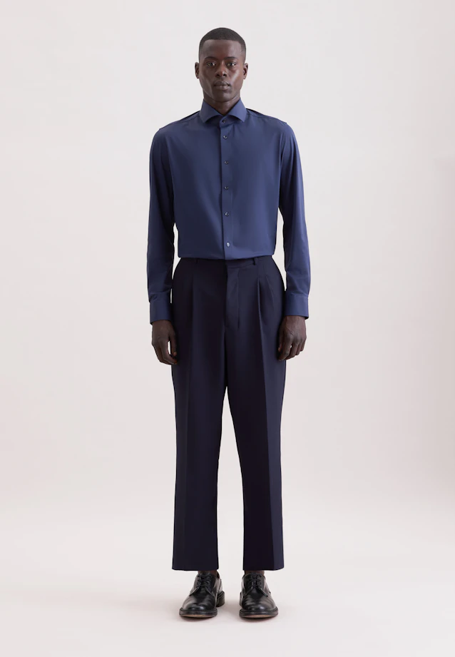 Slim Performance shirt Uni in Dunkelblau |  Seidensticker Onlineshop