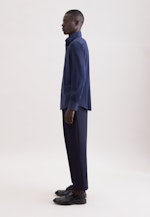 Slim Chemise Performance Uni in Bleu Foncé |  Seidensticker Onlineshop