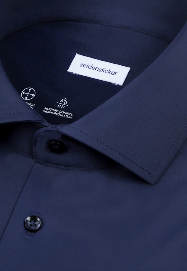 Slim Chemise Performance Uni in Bleu Foncé |  Seidensticker Onlineshop