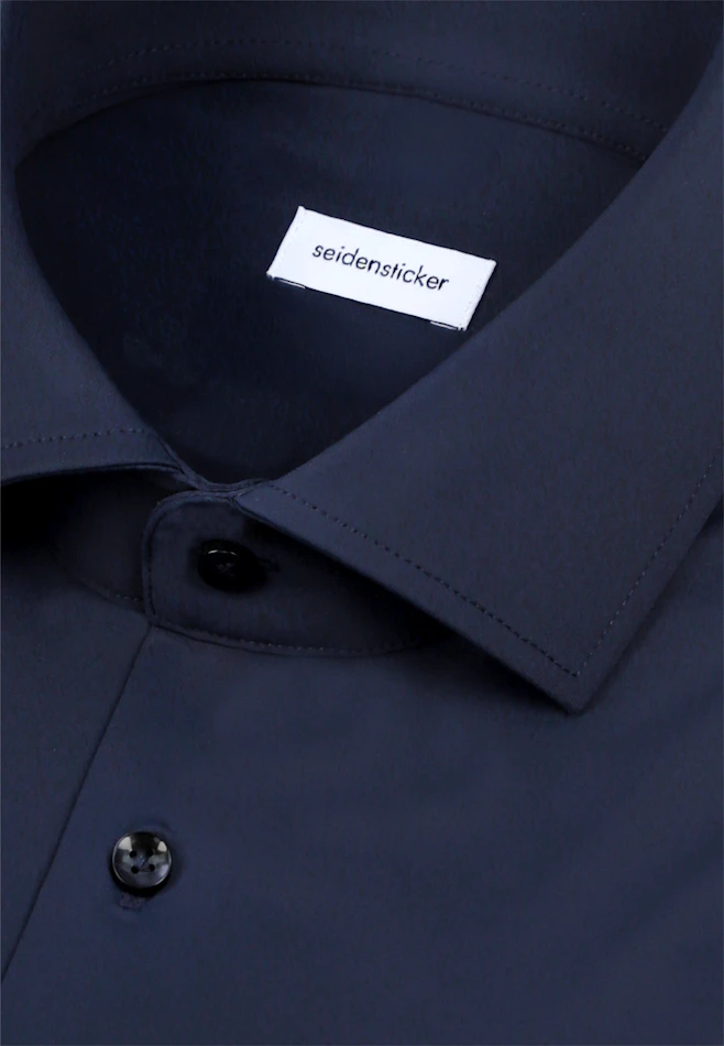 Slim Performance-Hemd Uni in Dunkelblau | Seidensticker Onlineshop
