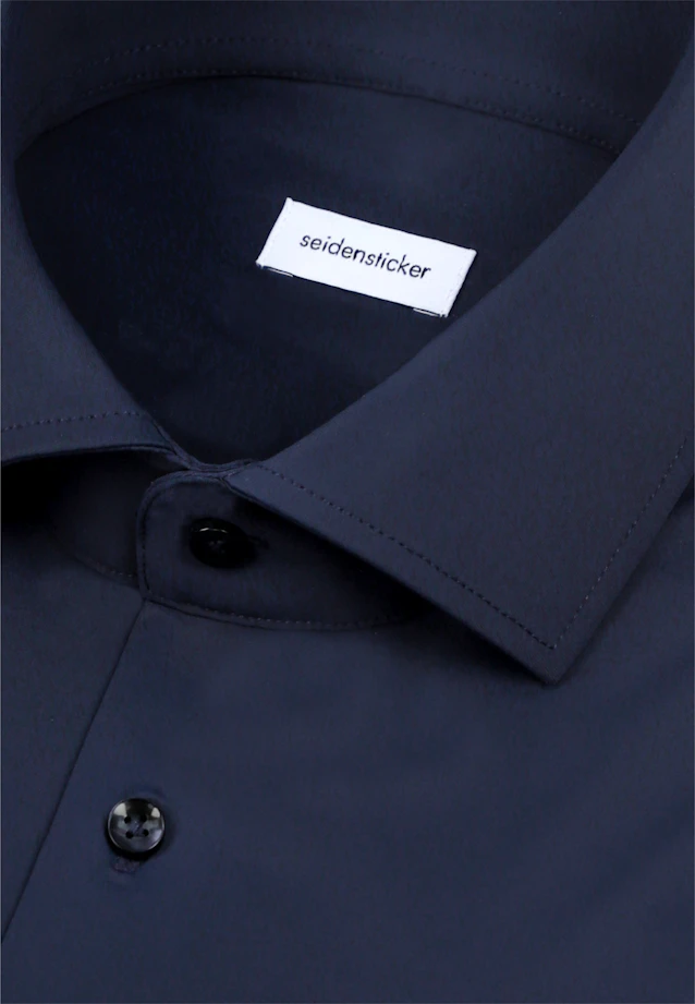 Slim Performance-Hemd Uni in Dunkelblau |  Seidensticker Onlineshop