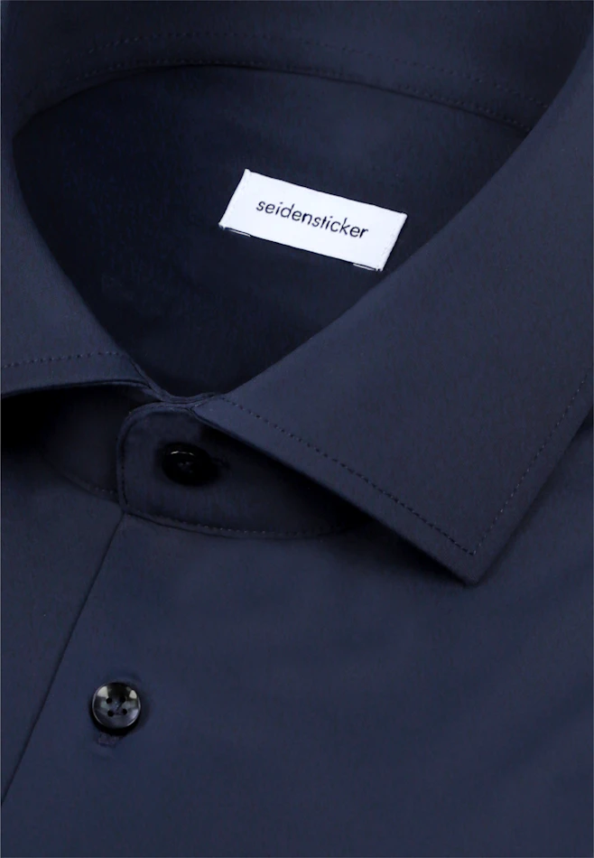 Slim Performance-Hemd Uni in Dunkelblau | Seidensticker Onlineshop