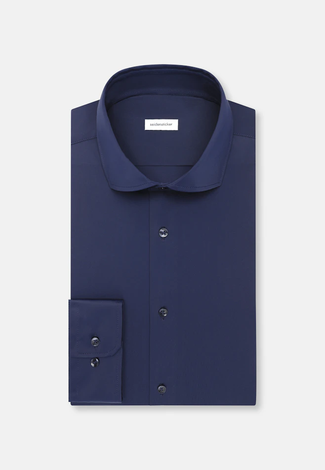 Slim Performance shirt Uni in Dunkelblau | Seidensticker online shop