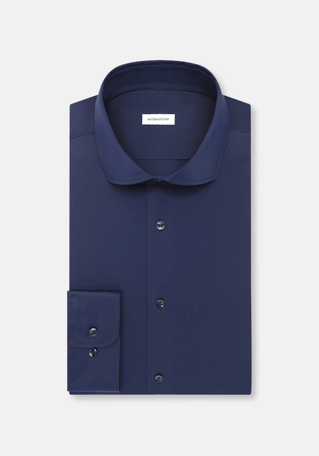 Slim Performance shirt Uni in Dunkelblau | Seidensticker online shop