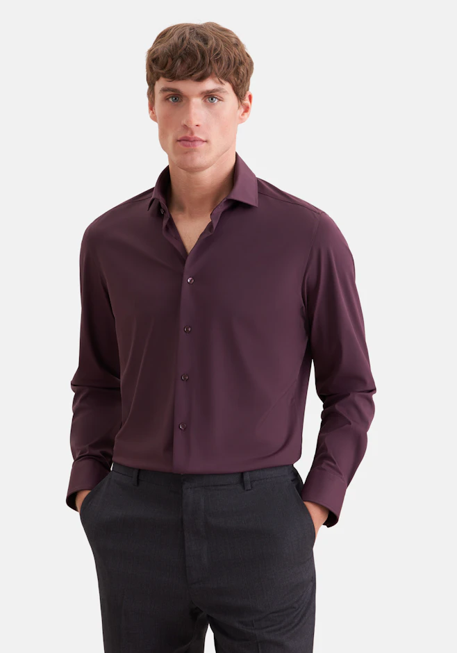 Slim Performance-Hemd Uni in Rot | Seidensticker Onlineshop