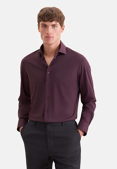 Slim Chemise Performance Uni in Rouge |  Seidensticker Onlineshop
