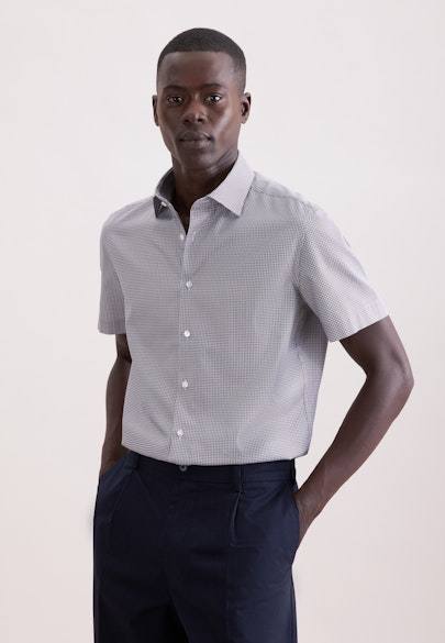 Slim Business Hemd Druck in Beige |  Seidensticker Onlineshop