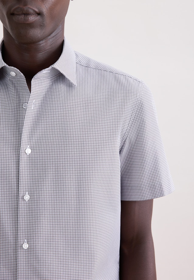 Slim Business Hemd Druck in Beige |  Seidensticker Onlineshop