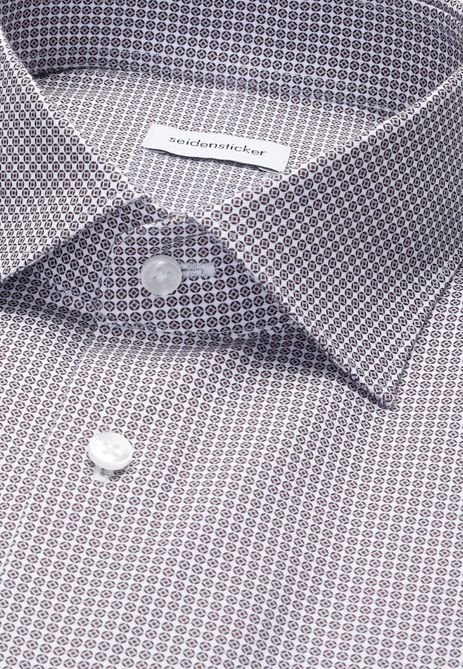 Slim Business Hemd Druck in Beige | Seidensticker Onlineshop